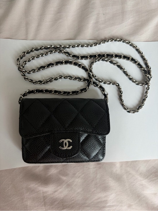 CHANEL Handbags - CHANEL Classic Flap Card Holder on Chain